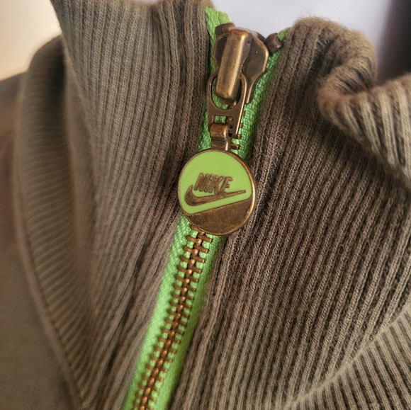 Vintage Nike Air Flight Track Jacket Men’s M Grey/Green - Picture 3 of 11